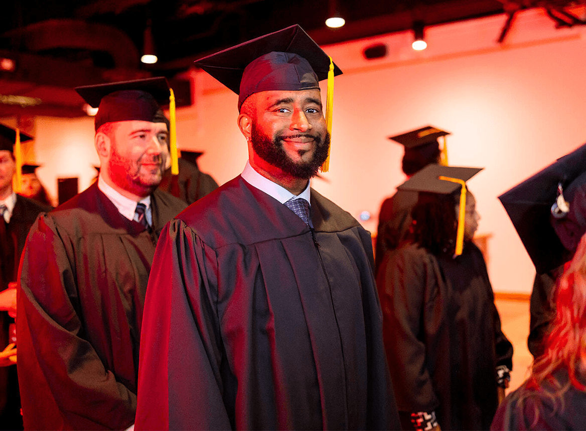 Graduates Smiling at Graduation