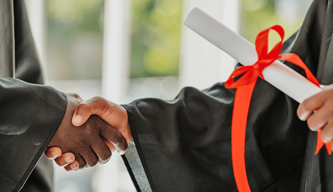 Two people shaking hands