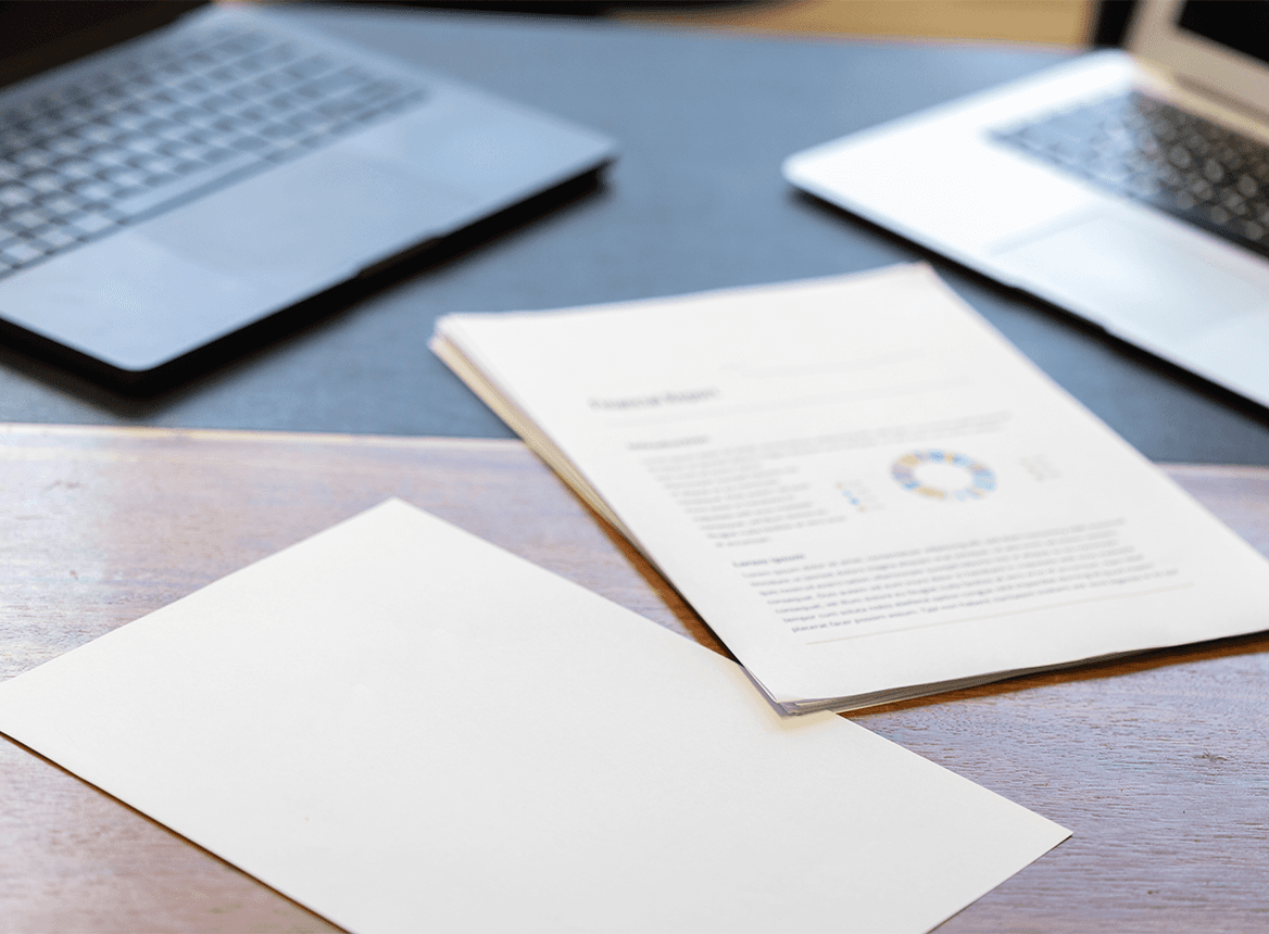 Credit Transcript on desk